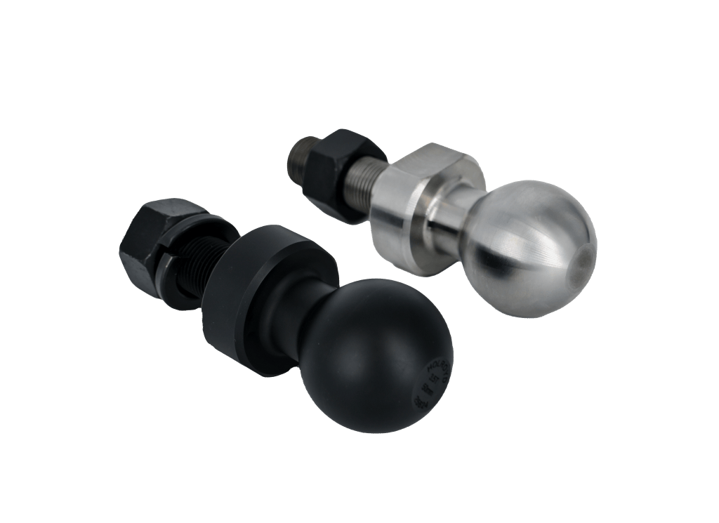 Black and chrome Holroyd tow balls