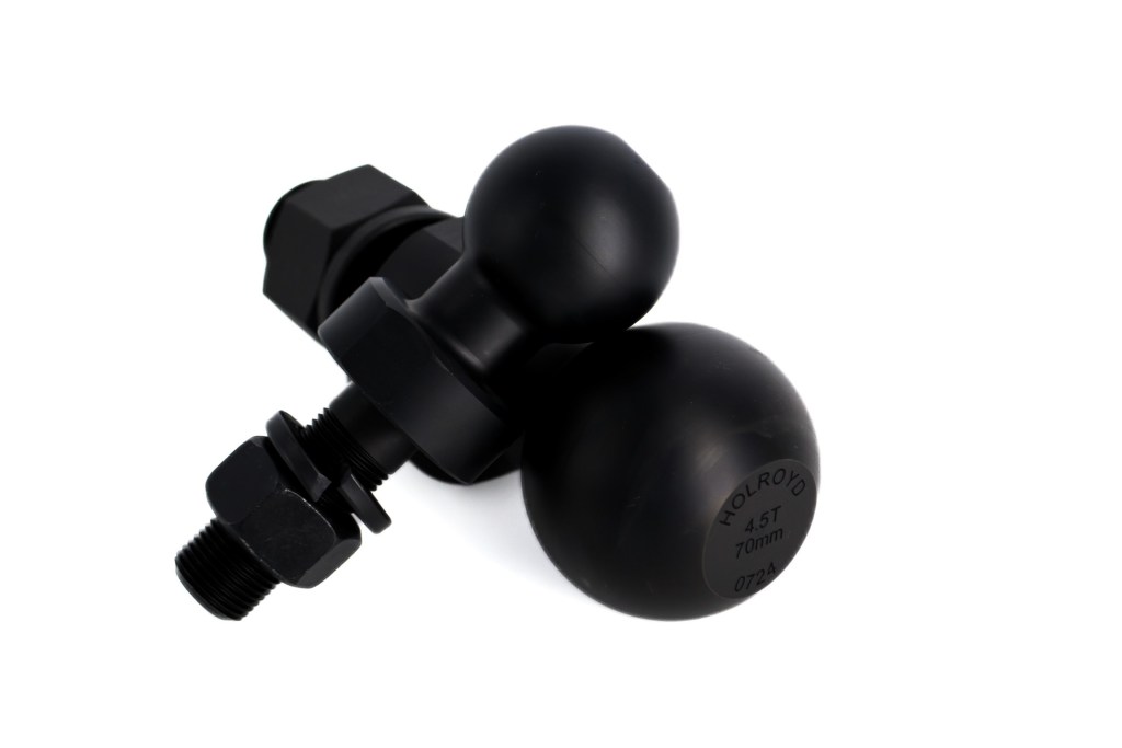 Black and chrome Holroyd tow balls